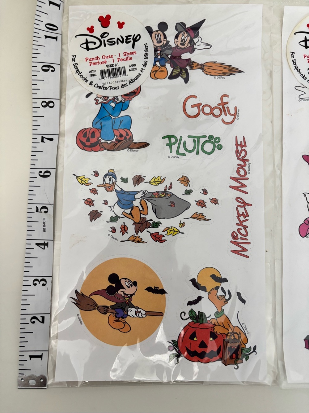 Disney Halloween Sticker Sheet - Orange, Black, Green